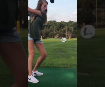 How is my daughters golf swing look? #girlsgolf #golf #golfgirls