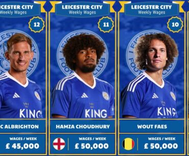 LEICESTER CITY PLAYERS SALARY SEASON 2023/2024