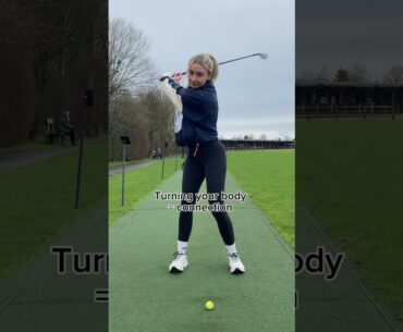 How to ROTATE in your backswing!! #golf #rotation #golfgirl #golfswing #golftechnique