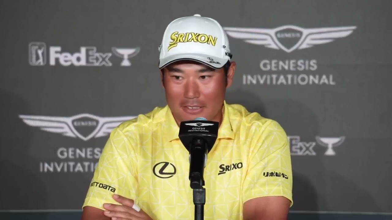 Hideki Matsuyama Winner Sunday Press Conference 2024 The Genesis Invitational © PGA Tour Hideki Matsuyama Winner Sunday Press Conference 2024 The Genesis Invitational © PGA Tour