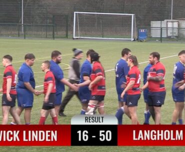 HAWICK LINDEN v LANGHOLM - Action & report from Volunteer Park - 17.2.24 - National Shield Round 2.