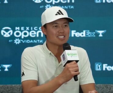 Brandon Wu Tuesday Press Conference 2024 Mexico Open at Vidanta © PGA Tour
