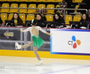 김찬 Chan KIMㅣSP 11ㅣ(W30802) 여자 18세 이하부 싱글B조ㅣ2024-02-23 동계체육대회 4일차ㅣ경기 0923ㅣ화정고등학교 1학년