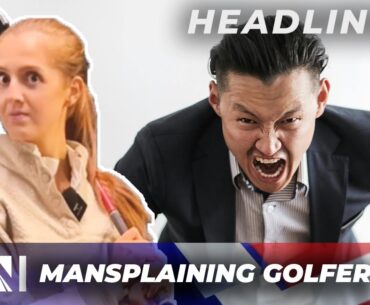 Female pro golfer films MANSPLAINER at driving range - 'You shouldn't be doing that!'