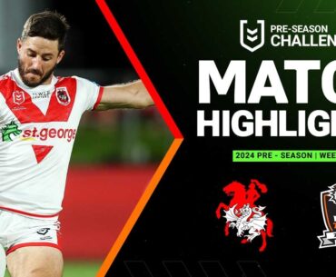 NRL Pre-season 2024 | Dragons v Wests Tigers | Match Highlights