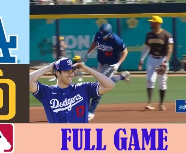 Dodgers vs  Padres Spring Training 2/22/24 GAME Highlights | MLB Highlights