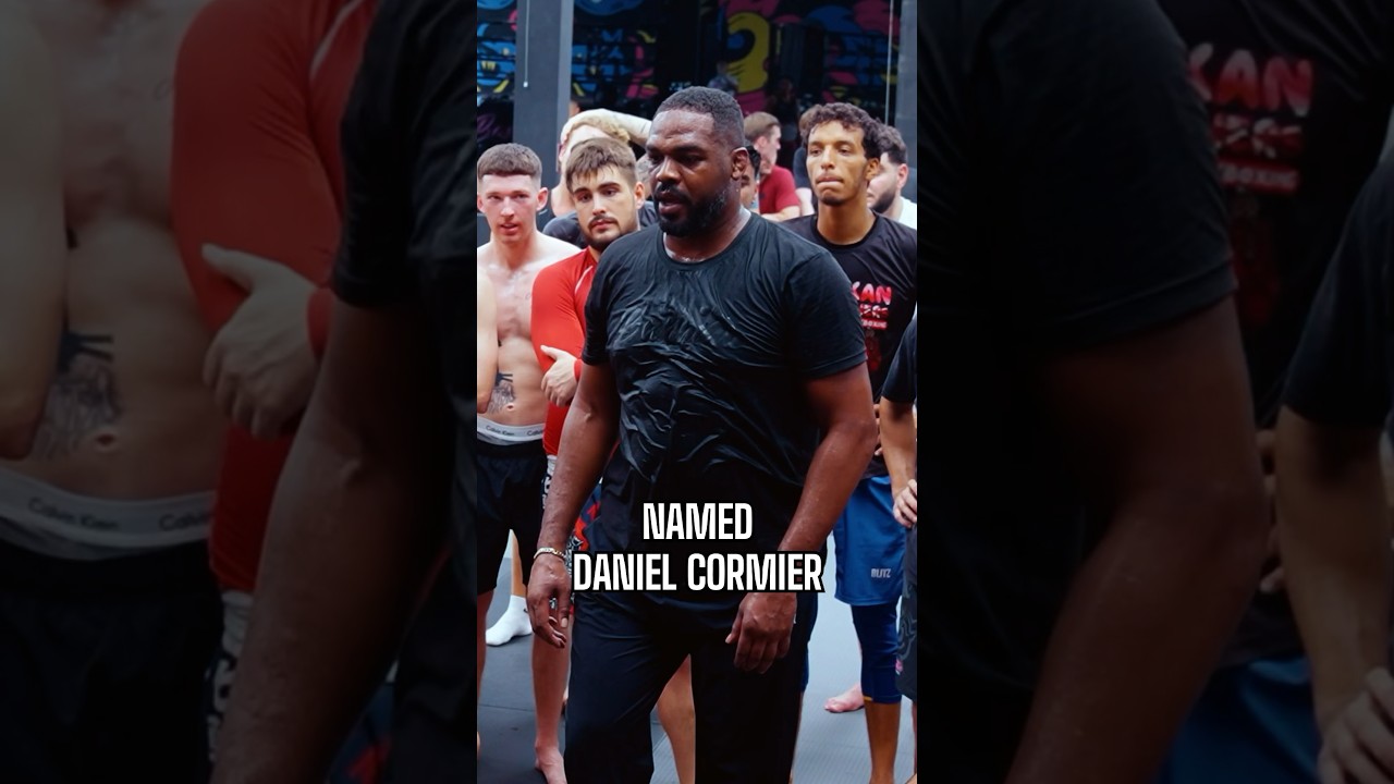 Jon Jones lightly pokes at Daniel Cormier during a seminar at @bangtaomuaythaimma Jon Jones lightly pokes at Daniel Cormier during a seminar at @bangtaomuaythaimma