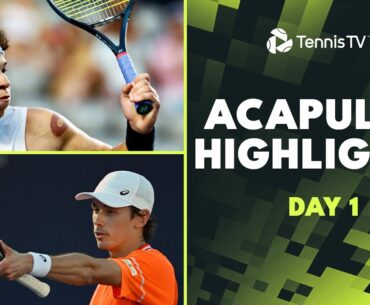 Shelton Takes On Evans; Fritz, De Minaur & More | Acapulco 2024 Day 1 Highlights