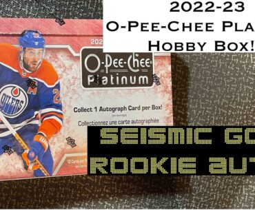 2022-23 O-Pee-Chee Platinum Release Day Hobby Box! SEISMIC GOLD ROOKIE AUTO! #hockeycards #opeechee