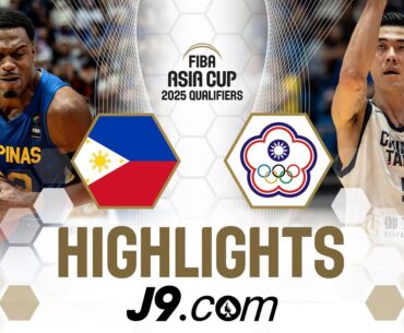 Gilas Pilipinas put on a show vs. Chinese Taipei | J9 Highlights | FIBA Asia Cup 2025 Qualifiers