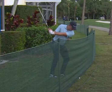 Justin Rose’s INCREDIBLE par save from the FENCE!