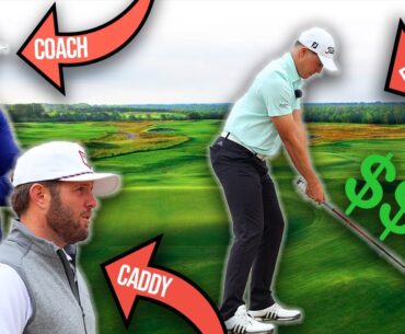 On Course Lesson With D1 Golfer & PGA Tour Caddy!