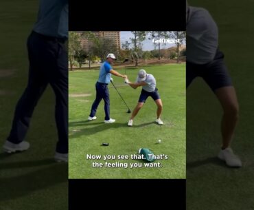 Padraig Harrington helped Christopher Powers of Golf Digest gain 7 mph of club head speed