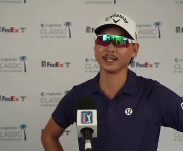 Min Woo Lee Saturday Flash Interview 2024 Cognizant Classic in The Palm Beaches © PGA Tour