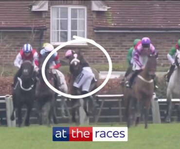 Insane! Amazing recovery from jockey to WIN after this error!