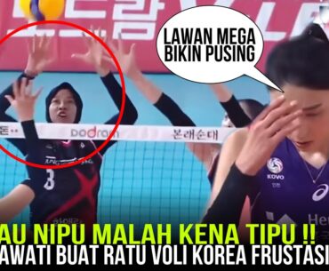 MOMEN LUCU MEGAWATI BUAT RATU VOLI KOREA KIM YEON PUSING & MALU ‼️