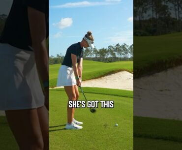 Nelly Korda INSANE chip shot with a 6-WOOD!