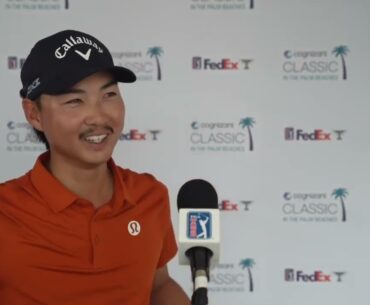 Min Woo Lee Monday Flash Interview 2024 Cognizant Classic in The Palm Beaches © PGA Tour