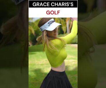 Golf Girl Grace Charis : Hottest Golf Swing with Hot Outfit  #golf #golfer #golfswing