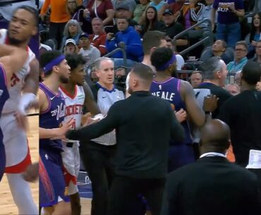 Devin Booker and Cam Whitmore get heated and have to be separated after scuffle 👀