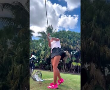 Amazing Golf Swing you need to see | Golf Girl awesome swing | Golf shorts | ɢᴀʙʙʏ