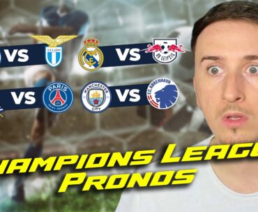 MES PRONOS 1/8 FINALE CHAMPIONS LEAGUE ! Mbappé porte Paris, victoire facile ? Bayern + Real + City