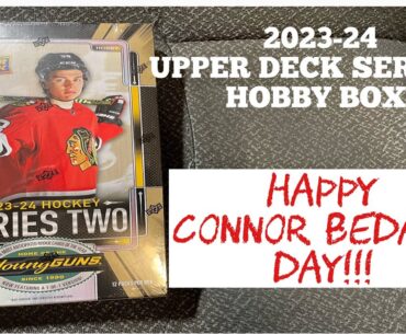 2023-24 Upper Deck Series 2 Hobby Box HAPPY CONNOR BEDARD DAY #hockeycards #connorbedard #nhlhockey