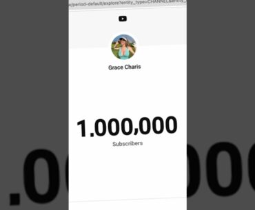 1 MILLION ON YOUTUBE!!!