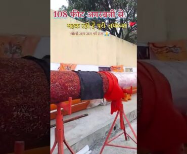 108 फीट अगरबत्ती से महक रही है अयोध्या 🛕 | Ram Mandir Ayodhya 🚩🙏#shorts #ayodhya #jaishreeram #ram
