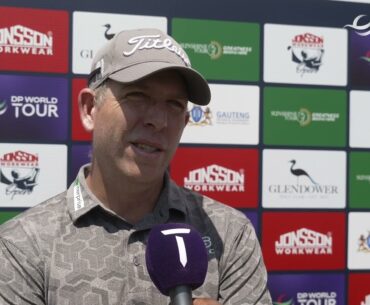 Oliver Bekker Friday Day 2 Flash Interview 2024 Jonsson Workwear Open © DP World Tour