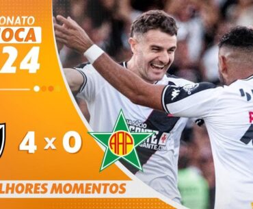 VASCO 4 X 0 PORTUGUESA-RJ | MELHORES MOMENTOS | CAMPEONATO CARIOCA 2024 | ge.globo