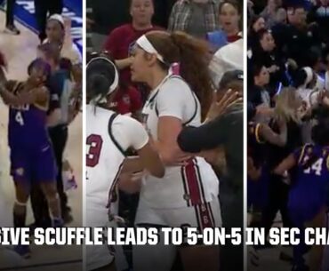 TENSIONS FLARE in SEC Championship 😳 MULTIPLE EJECTIONS turns into 5-ON-5 | ESPN College Basketball