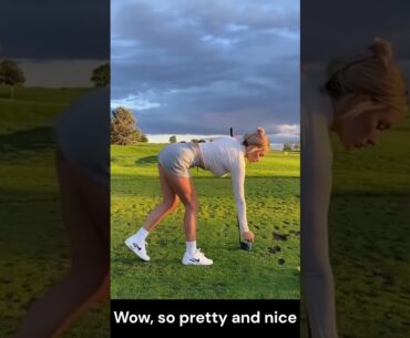 Wow. so beautiful lady golfer.  #beautiful #golf #shorts