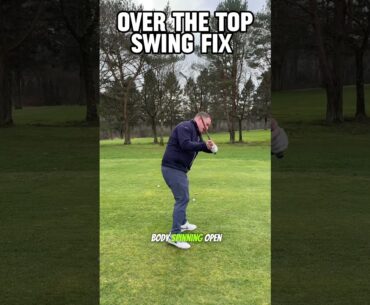 Over the top swing fix! #golf #golfswing #overthetop #swingplane #golfdrills