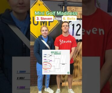 Mini Golf Madness | 3. Steven vs 6. Bella (Holes 1-2) #minigolf