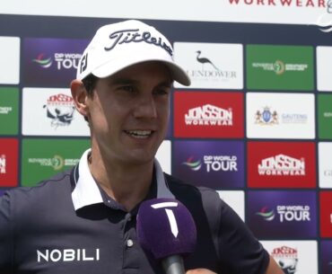 Matteo Manassero Friday Day 2 Flash Interview 2024 Jonsson Workwear Open © DP World Tour