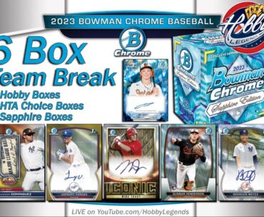 2023 BOWMAN CHROME + SAPPHIRE 6 Box Team Break MIXER #9 eBay 03/11/24