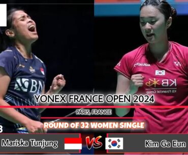 Gregoria Mariska Tunjung vs Kim Ga Eun | Badminton Yonex French Open 2024 R 32 Highlight