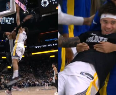 Trayce Jackson Davis insane poster dunk on Victor Wembanyama had Warriors passing out