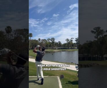The Sawgrass Shootout almost erupted on the very first tee shot of the 3 hole playoff.