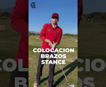 Colocación brazos en el stance #golf