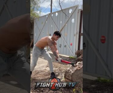 Ryan Garcia CHOPS WOOD for Devin Haney; old school training!