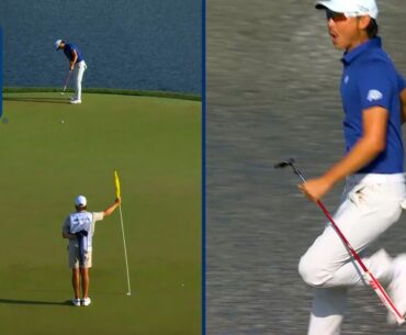 Min Woo Lee SINKS 60-foot birdie putt on No. 17 | THE PLAYERS