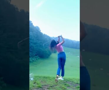 Beautiful girl's Tee Time.  #golf #golfswing #golftips #golfer #lpga #KLPGA #jlpga