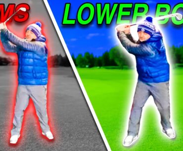 Golf Swing with the Arms VS Using the Lower Body