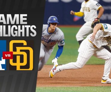 Dodgers vs. Padres Game Highlights (3/20/24) | MLB Highlights