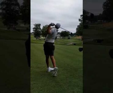 Wyndham Clark super slow motion golf swing. #golf , #bestgolf , #golfswing , #alloverthegolf