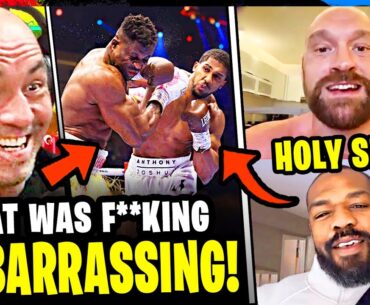 MMA Community Reacts - Anthony Joshua vs Francis Ngannou HIGHLIGHTS (Boxing)