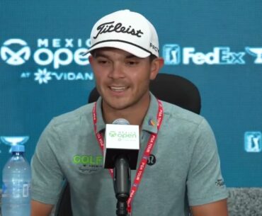 Raúl Pereda Tuesday Press Conference Spanish 2024 Mexico Open at Vidanta © PGA Tour