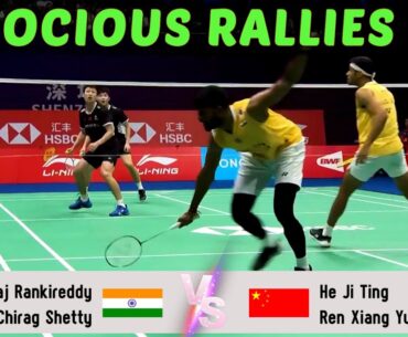 FEROCIOUS RALLIES | Satwiksairaj Rankireddy/Chirag Shetty VS He Ji Ting/Ren Xiang Yu